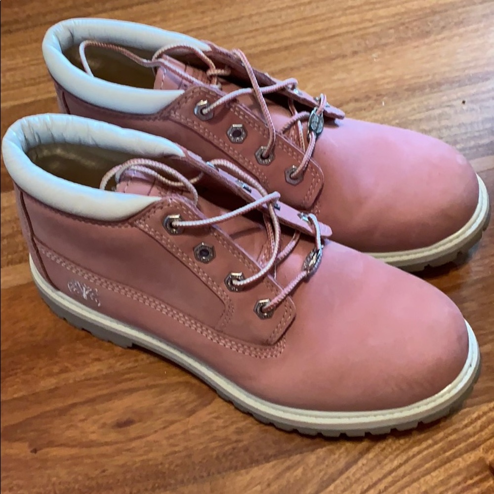 Pink Timberlands only worn a few times